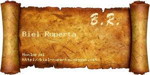 Biel Ruperta névjegykártya